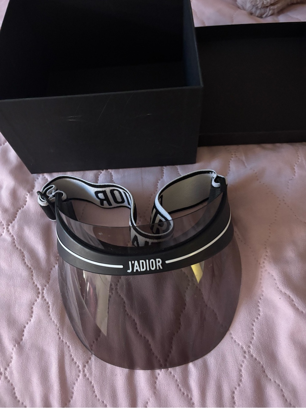 Dior Black Tinted Shield Visor